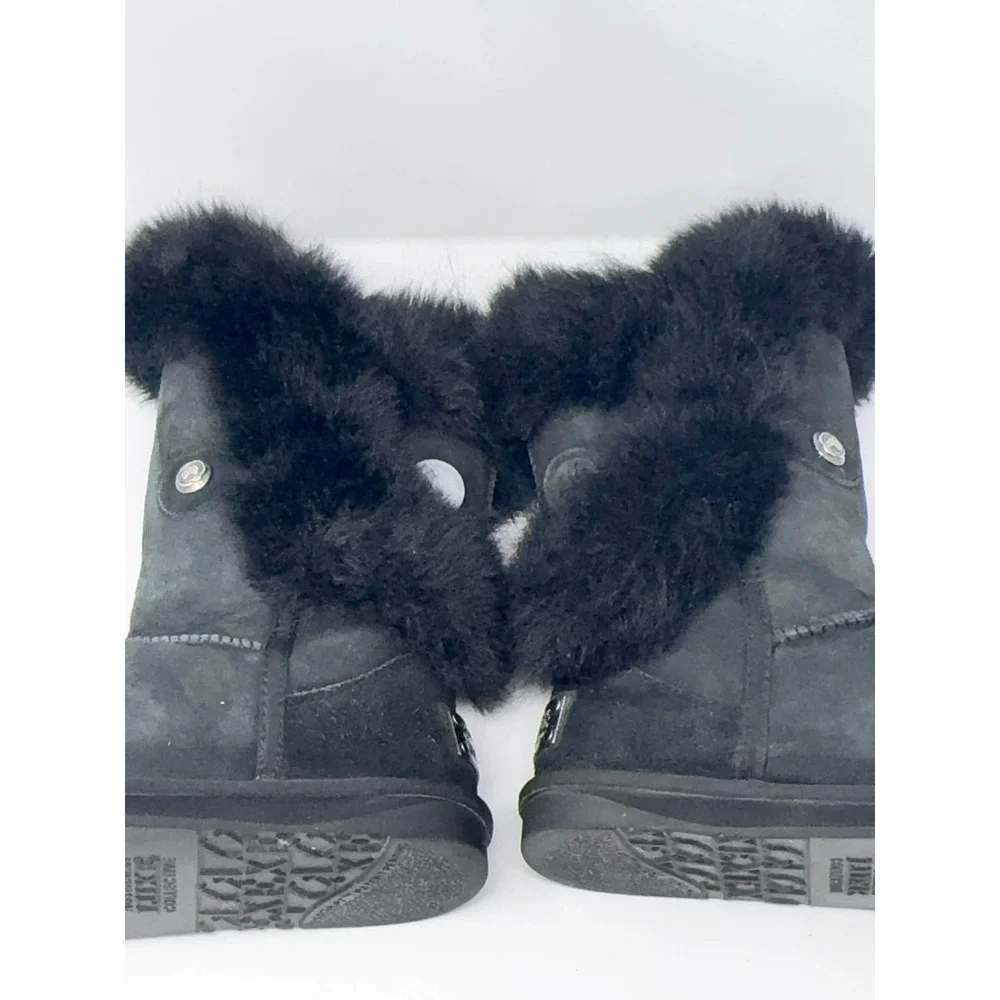 Australia Luxe Collective Nordic Short Boots Womens Size 8 Black Shearling Lined